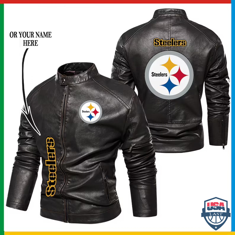 Pittsburgh Steelers NFL 3D Custom Motor Leather Jackets
