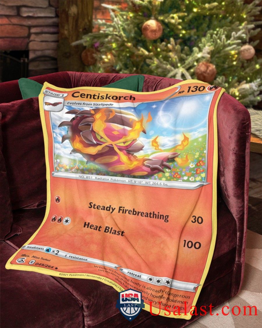 Pokemon Centiskorch Fusion Strike Blanket