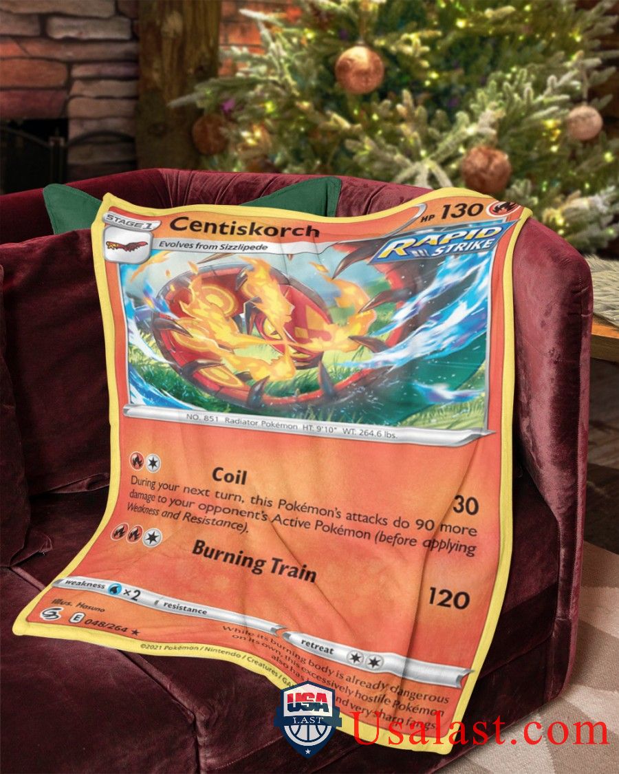 Pokemon Centiskorch Rapid Strike Blanket