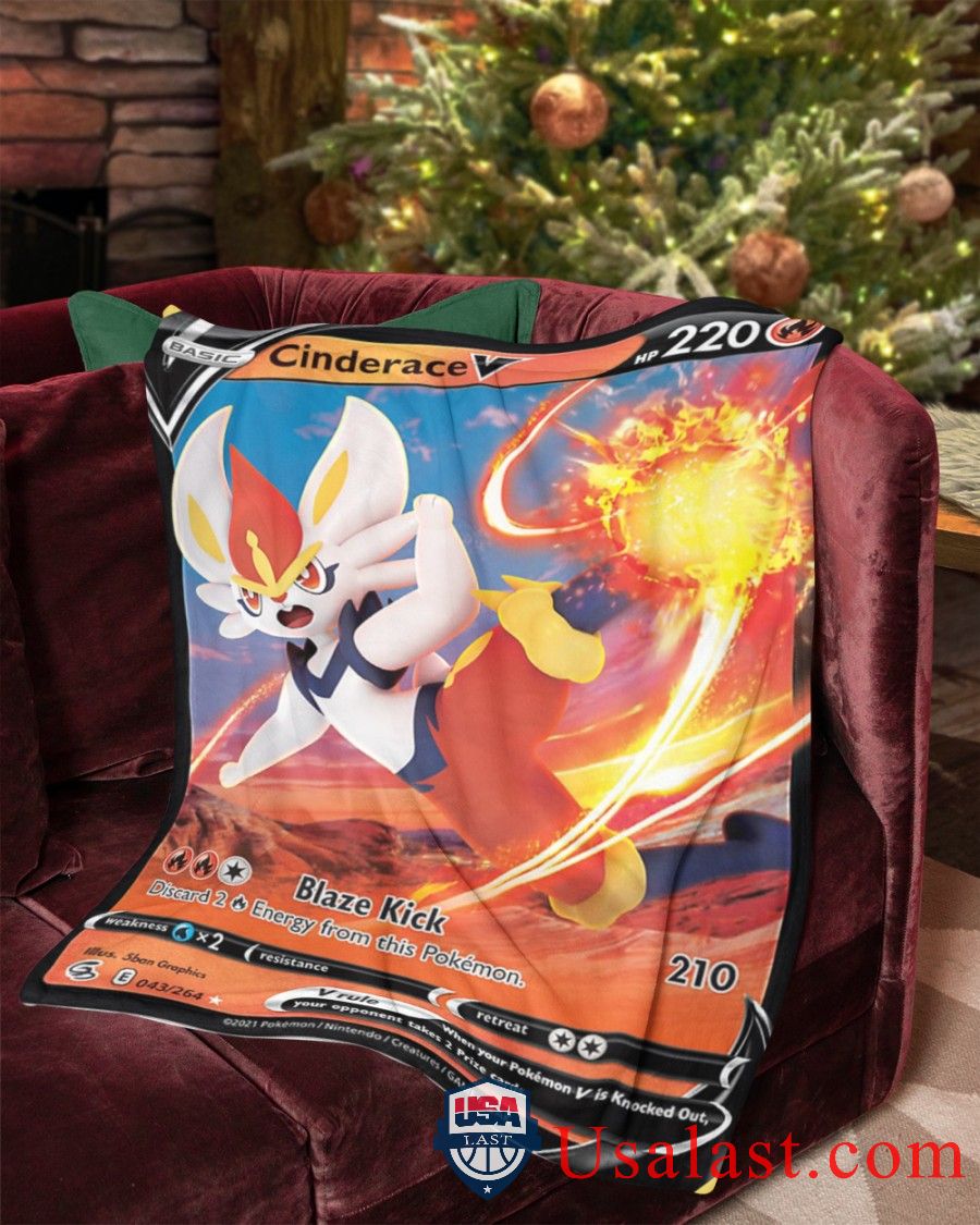 Pokemon Cinderace V Fusion Strike Blanket
