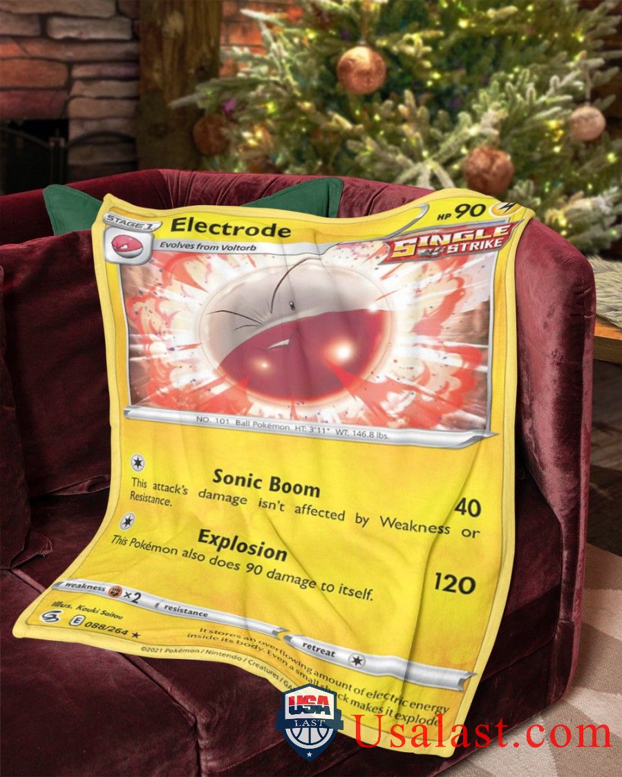 Pokemon Electrode Single Strike Soft Blanket