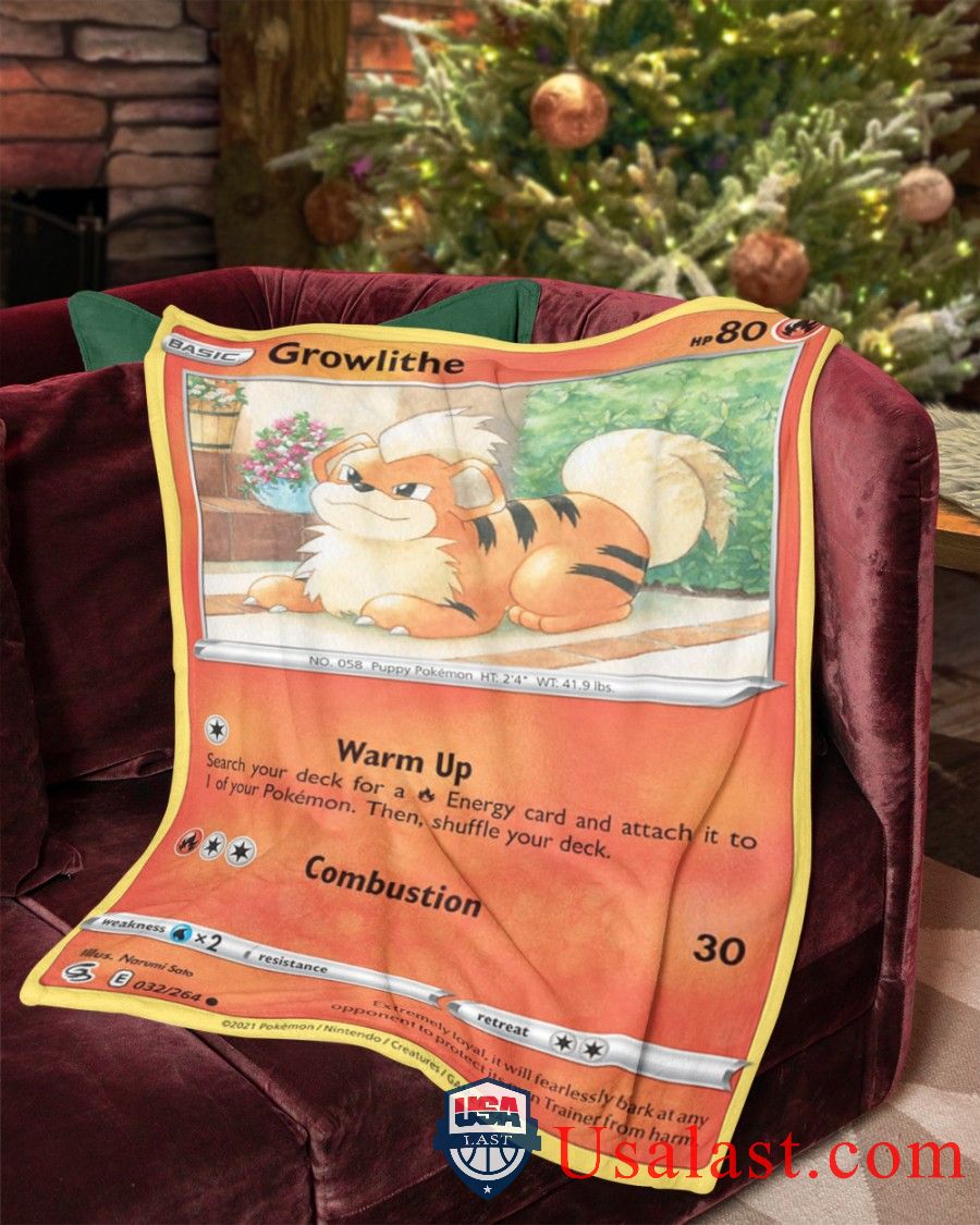 Pokemon Grownlithe Fusion Strike Blanket