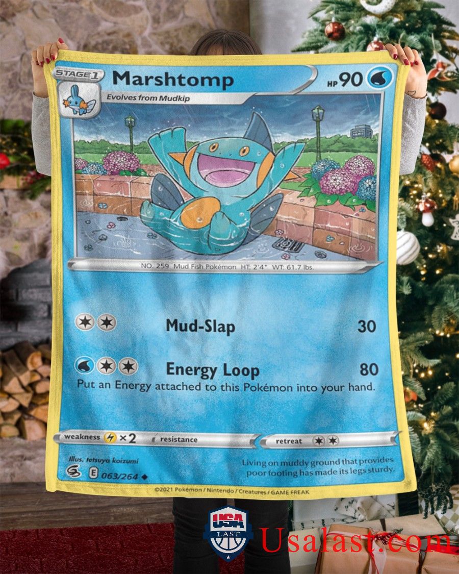 Pokemon Marshtomp Fusion Strike Blanket
