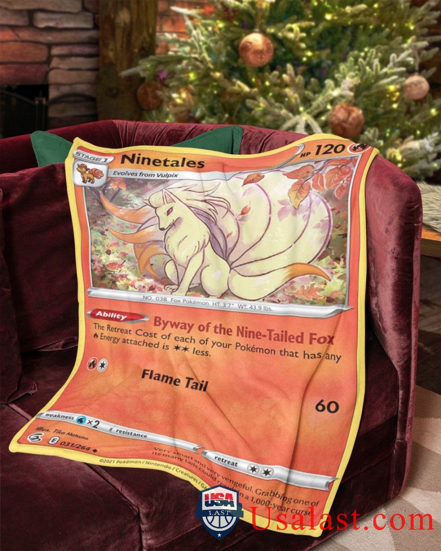 Pokemon Ninetales Flame Tail Blanket