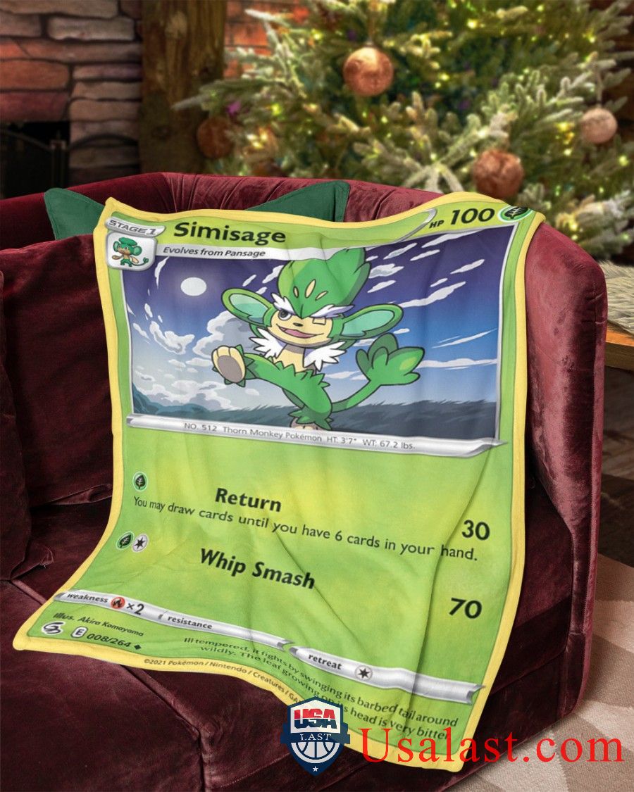 Pokemon Simisage Single Strike Blanket