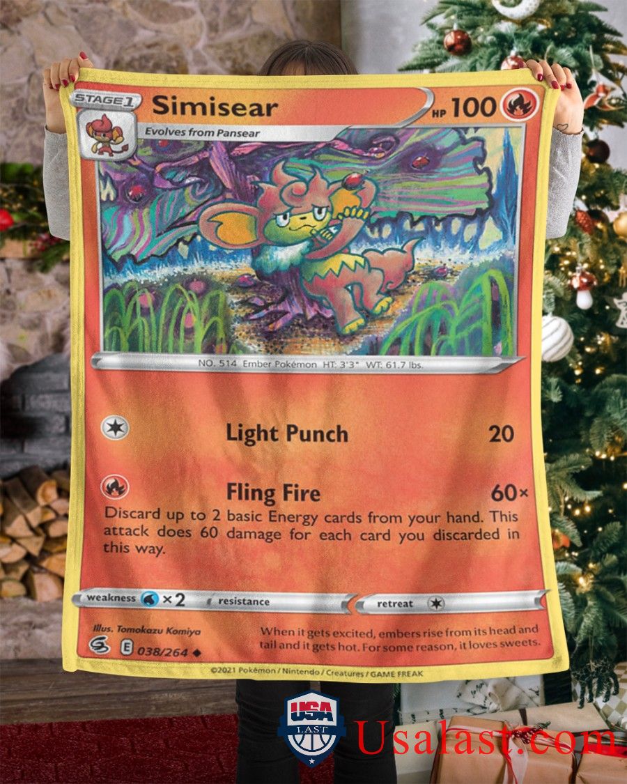 Pokemon Simisear Fusion Strike Blanket