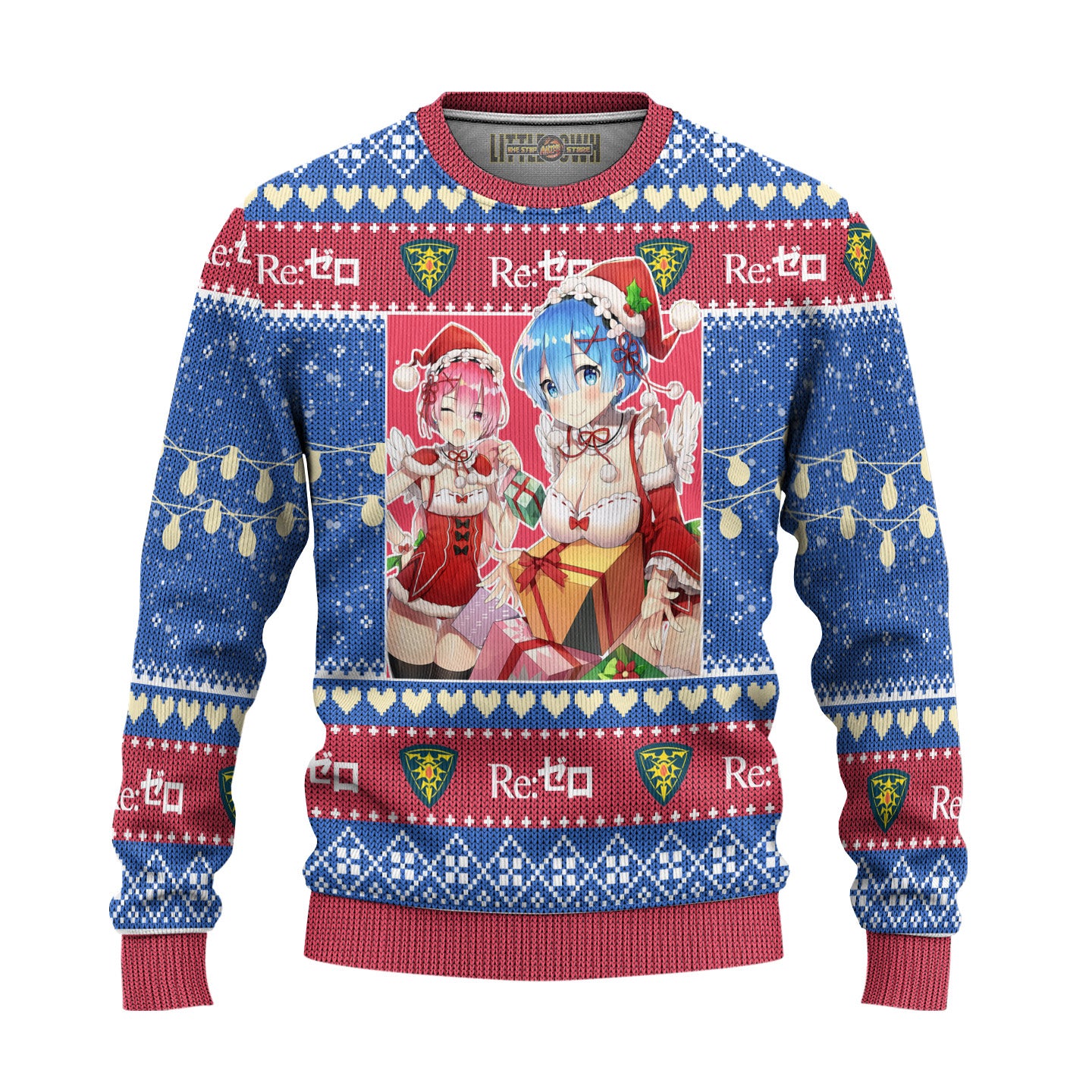 Rem x Ram Anime Ugly Christmas Sweater Custom Re Zero New Design