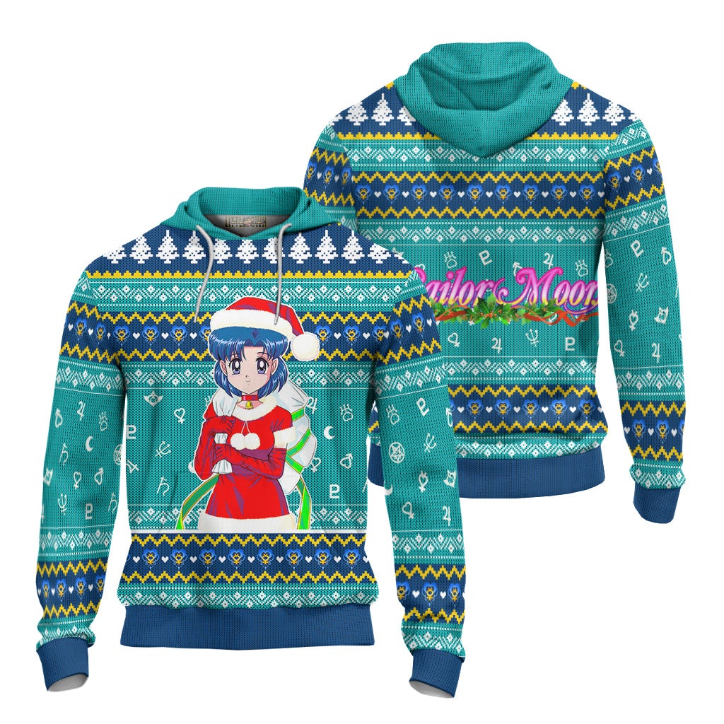 Sailor Mercury Ugly Christmas Sweater Sailor Moon Anime New Design
