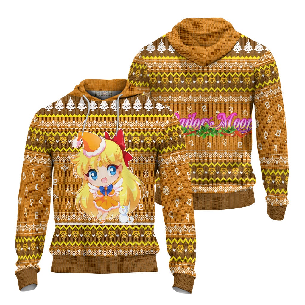 Sailor Venus Ugly Christmas Sweater Sailor Moon Anime New Design