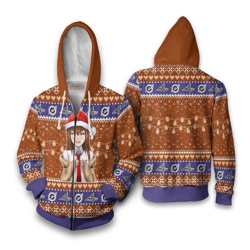 Kurisu Makise Anime Ugly Christmas Sweater Custom Steins Gate New Design