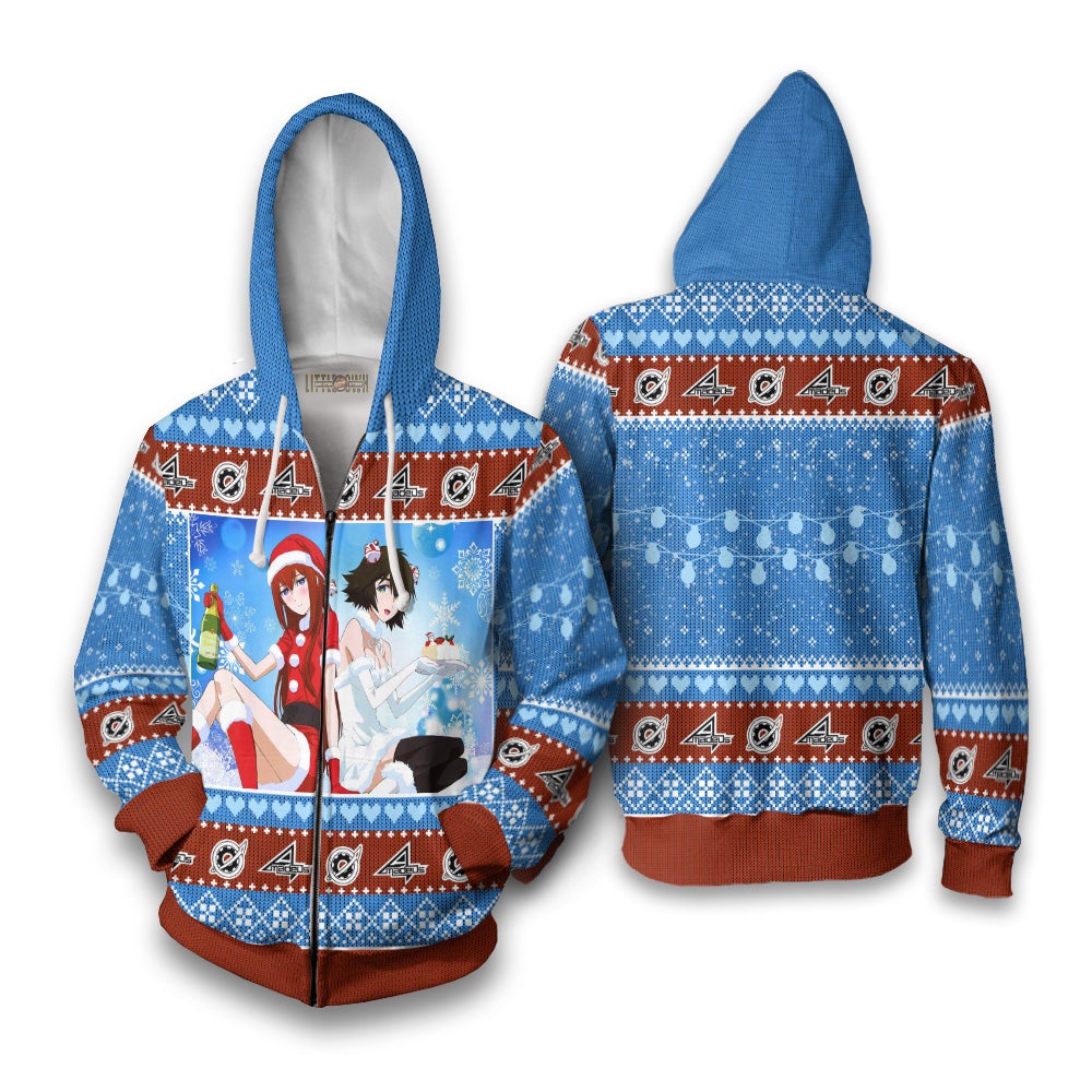 Mayuri x Kurisu Anime Ugly Christmas Sweater Custom Steins Gate New Design