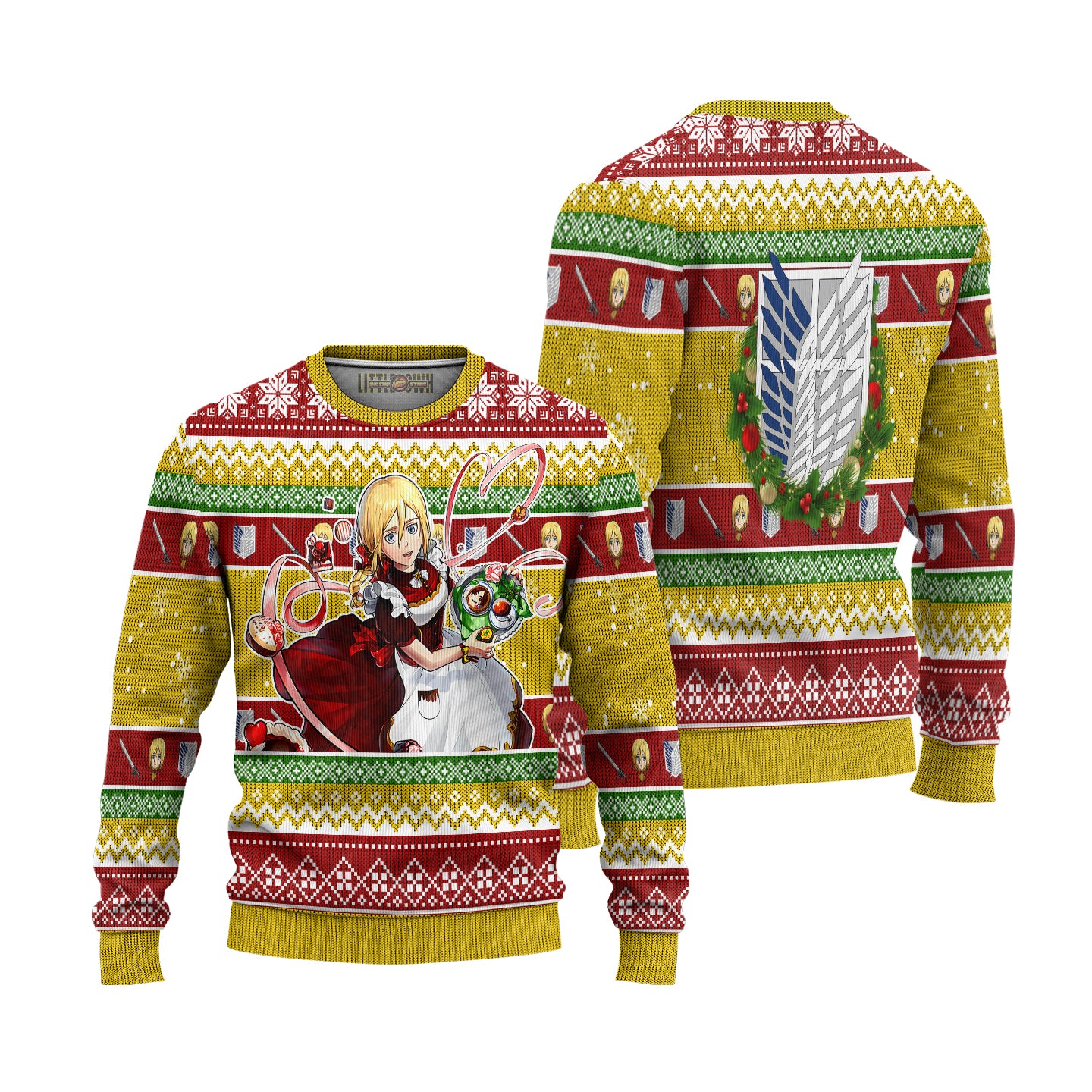 Historia Reiss Attack on Titan Anime Ugly Christmas Sweater New Design