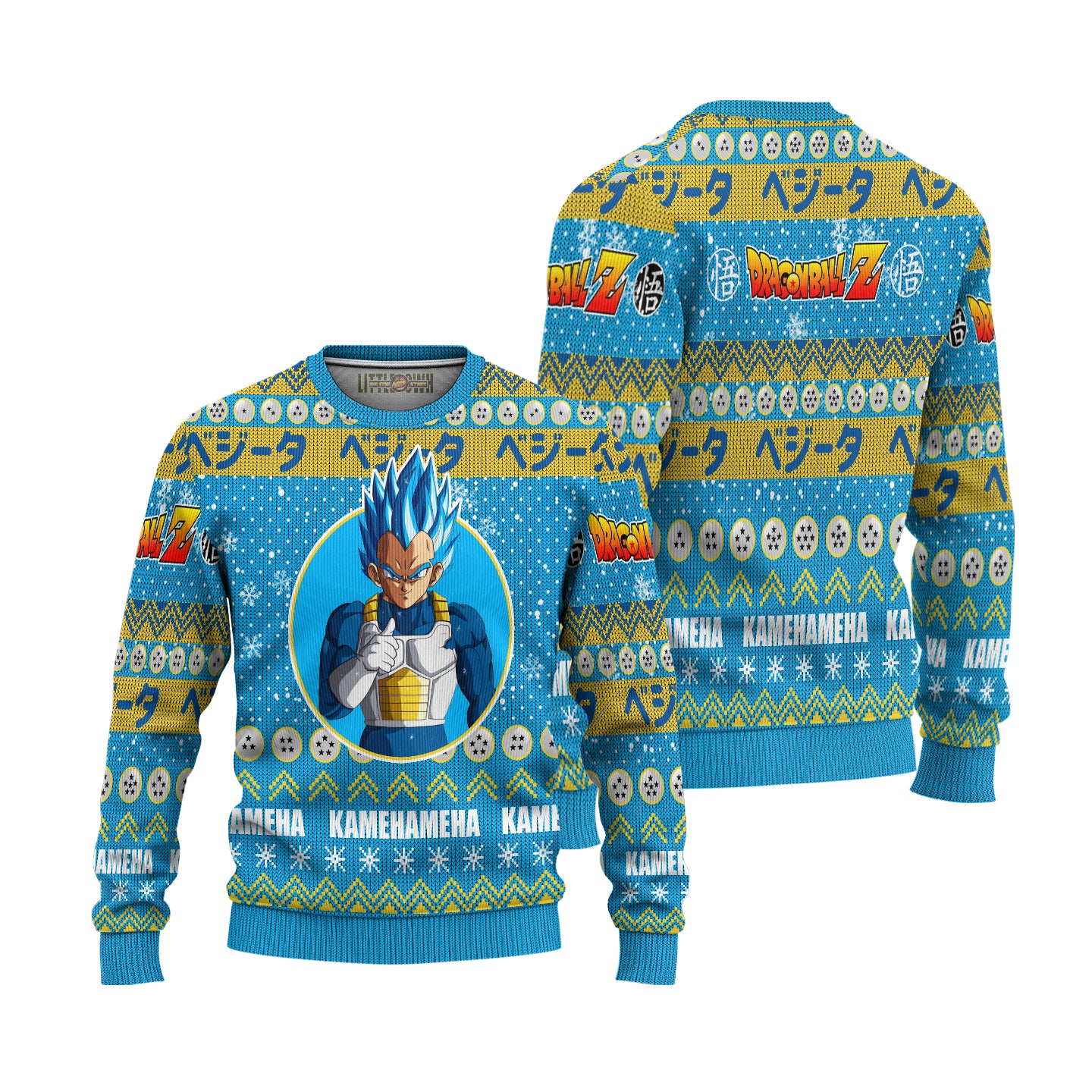 Vegeta Anime Ugly Christmas Sweater Dragon Ball Z New Design