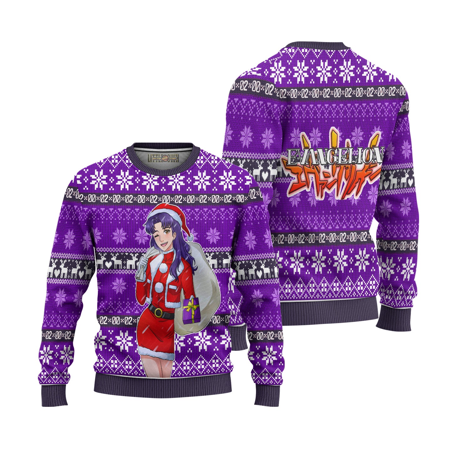 Misato Katsuragi Anime Ugly Christmas Sweater Custom Neon Genesis Evangelion New Design