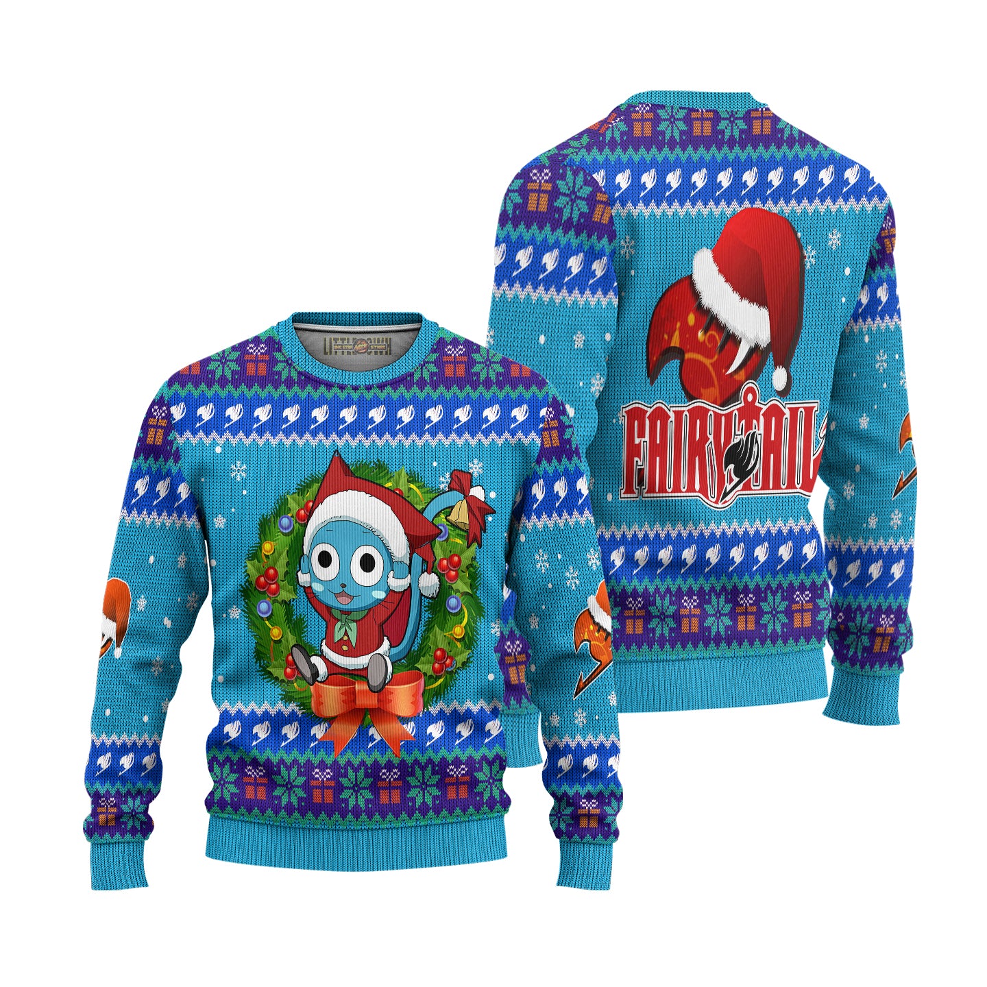 Happy Anime Ugly Christmas Sweater Custom Fairy Tail New Design
