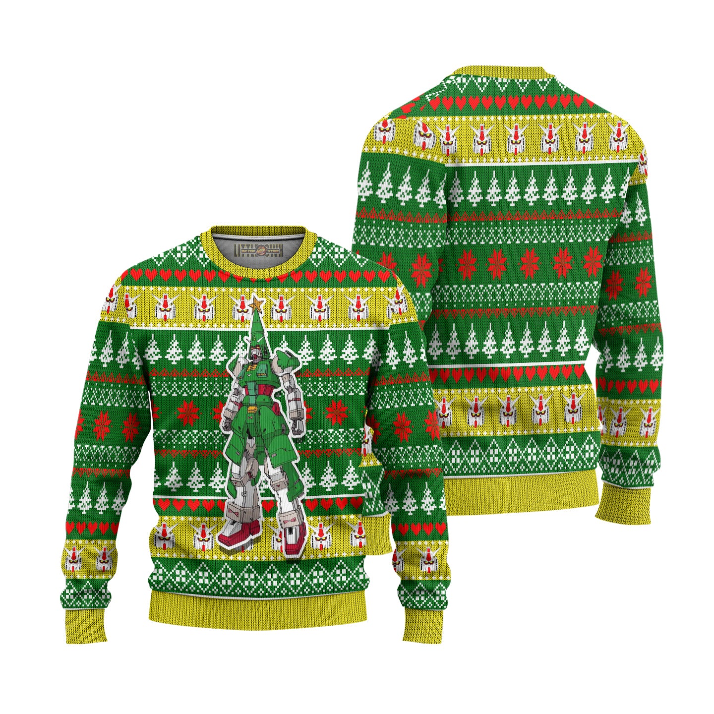 Gundam Anime Ugly Christmas Sweater Custom Pine Tree New Design