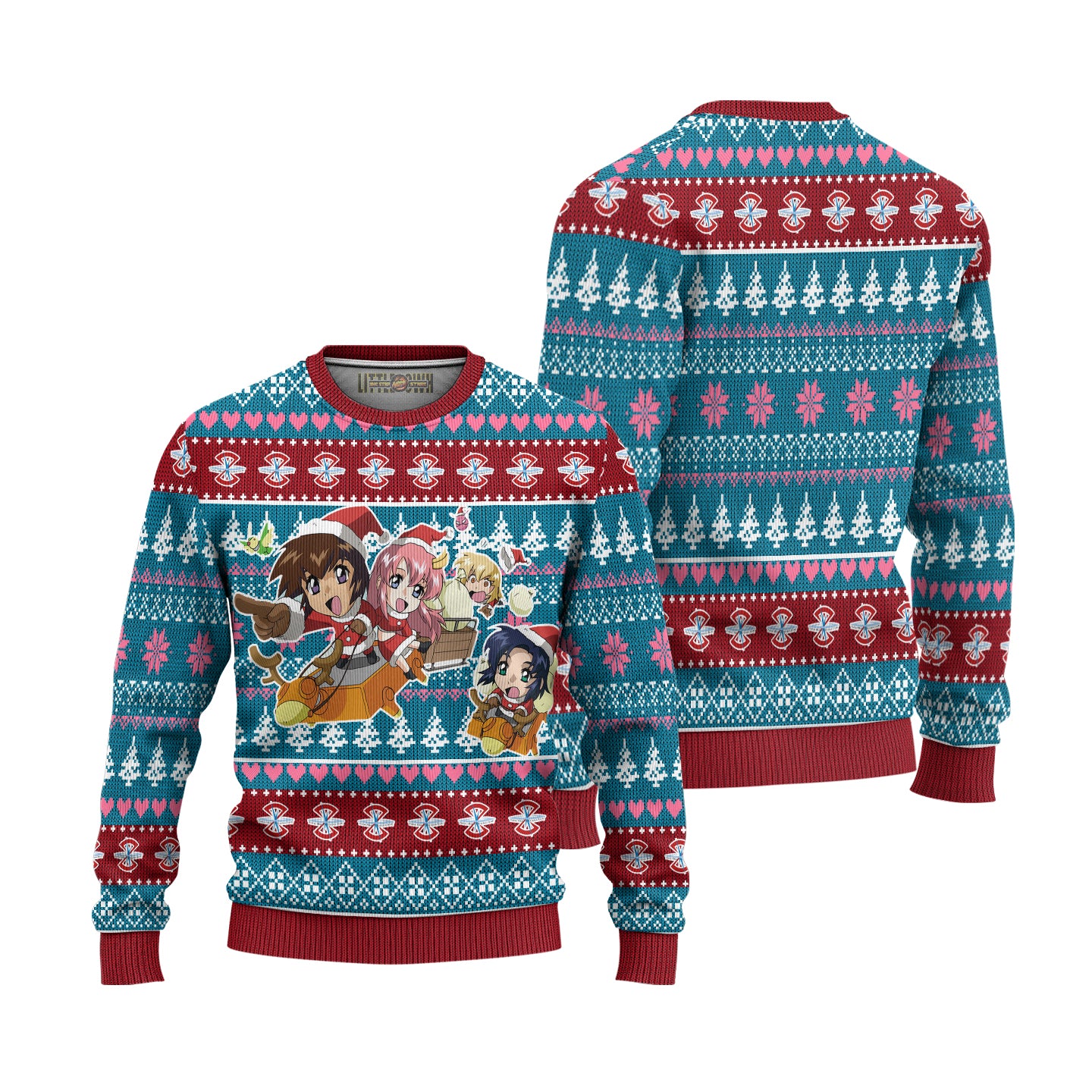 Gundam Team Anime Ugly Christmas Sweater Custom Chibi New Design