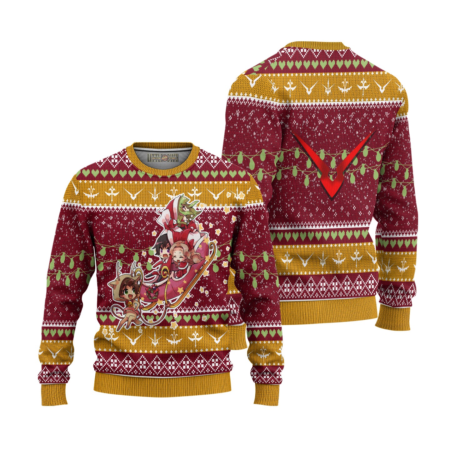 Code Geass Anime Ugly Christmas Sweater Custom Chibi New Design