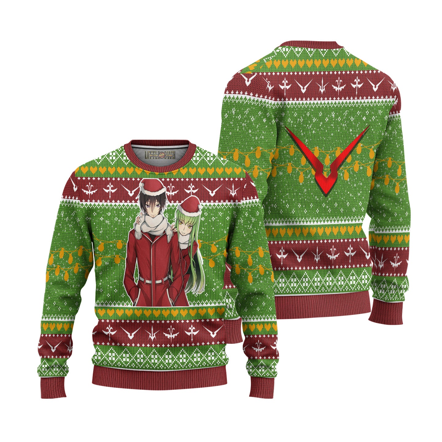 CC x Lelouch Anime Ugly Christmas Sweater Custom Code Geass New Design