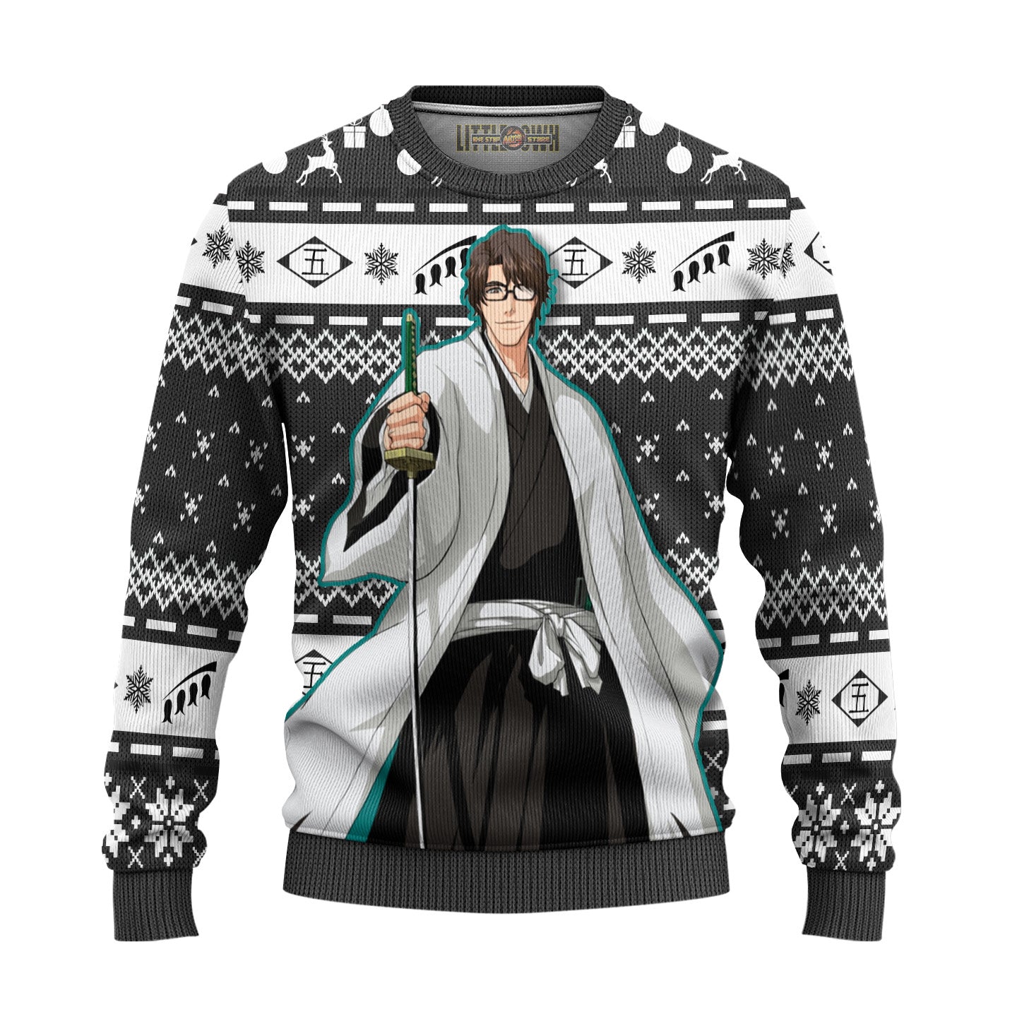 Sosuke Aizen Ugly Christmas Sweater Custom Bleach Anime New Design