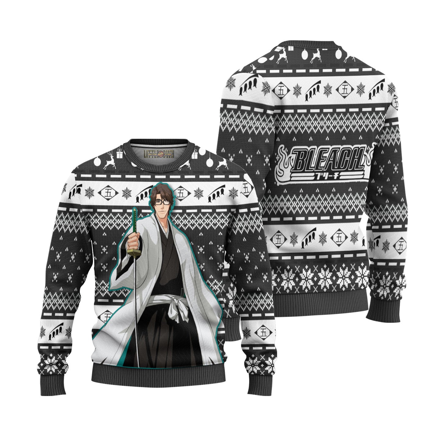 Sosuke Aizen Ugly Christmas Sweater Custom Bleach Anime New Design