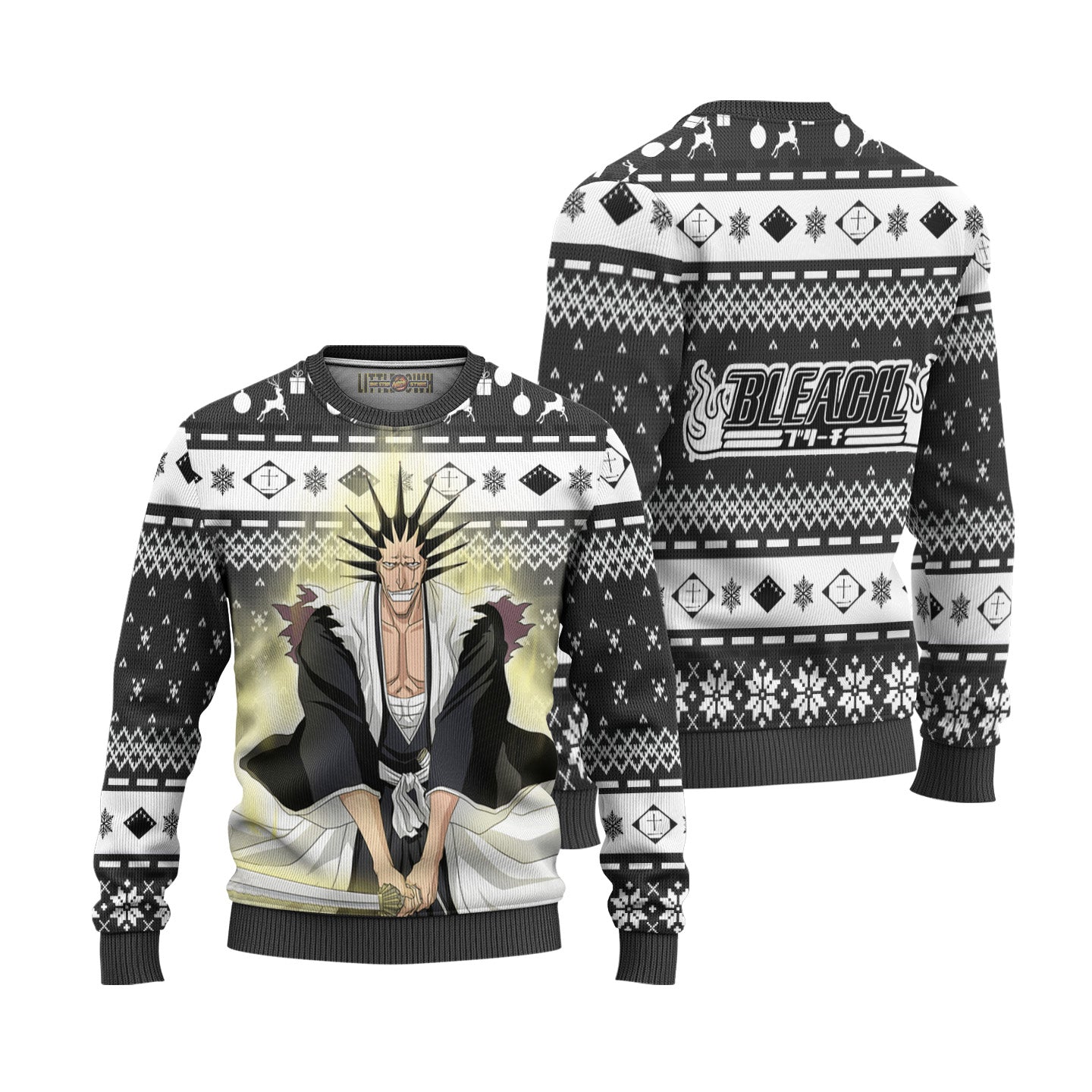 Kenpachi Zaraki Ugly Christmas Sweater Custom Bleach Anime New Design