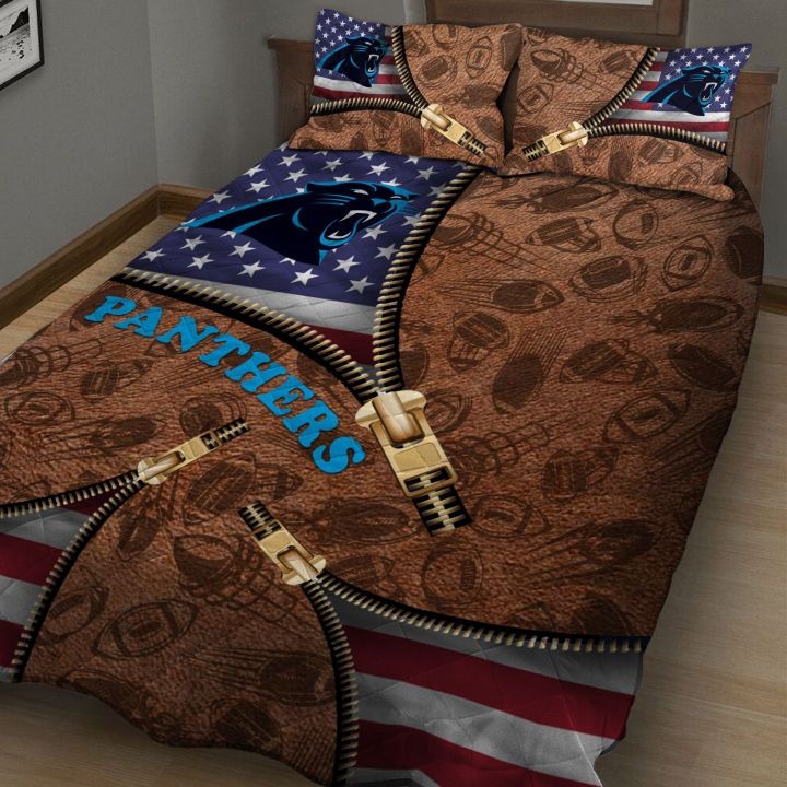 Buffalo Bills NFL American Flag Leather Pattern Bedding Set