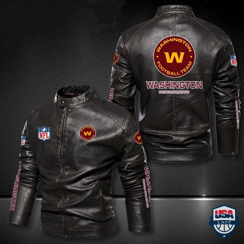Washington Football NFL 3D Motor Leather Jackets