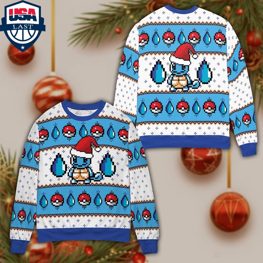 Pokemon water squirtle ugly christmas sweater