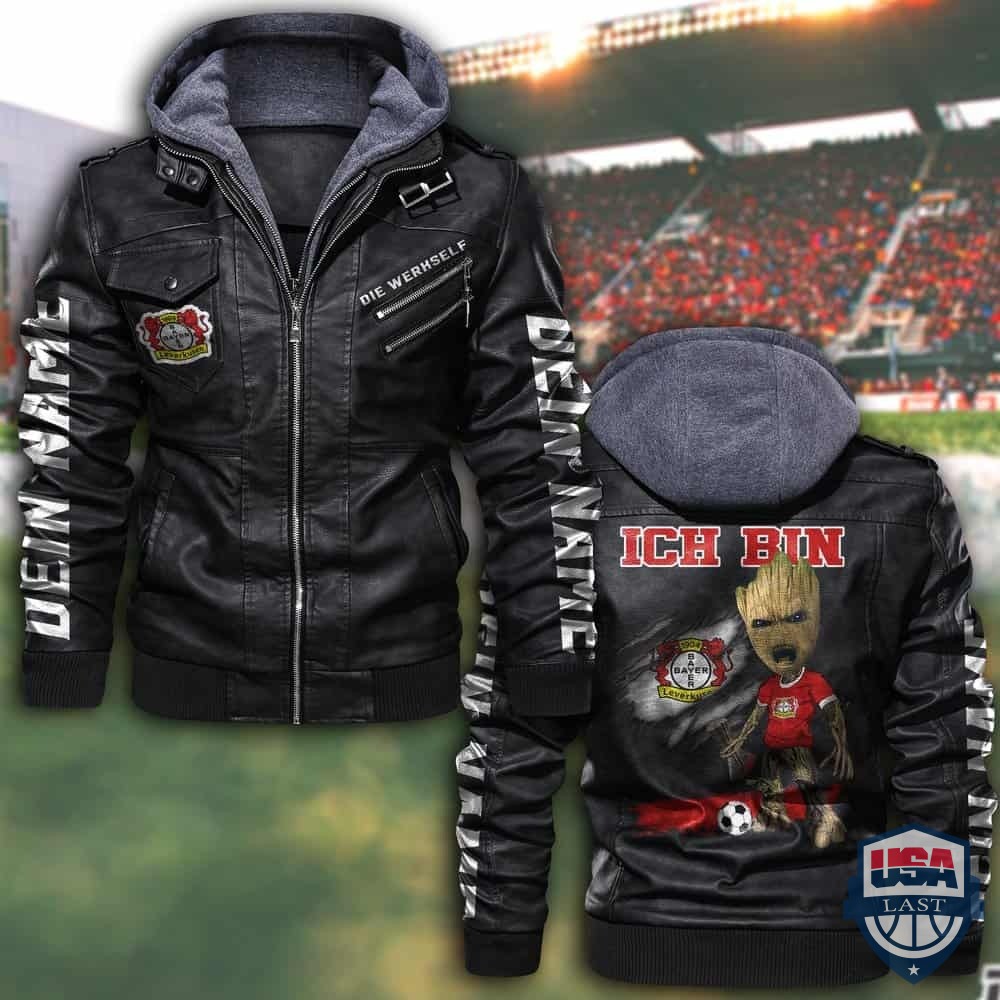 Bayer 04 Leverkusen FC Custom Name Leather Jacket