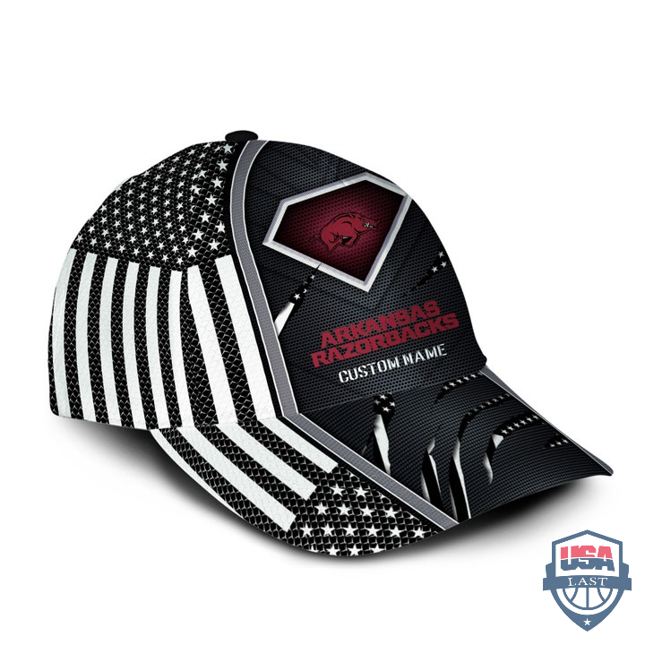 Personalized Arkansas Razorbacks Superman Shield Cap