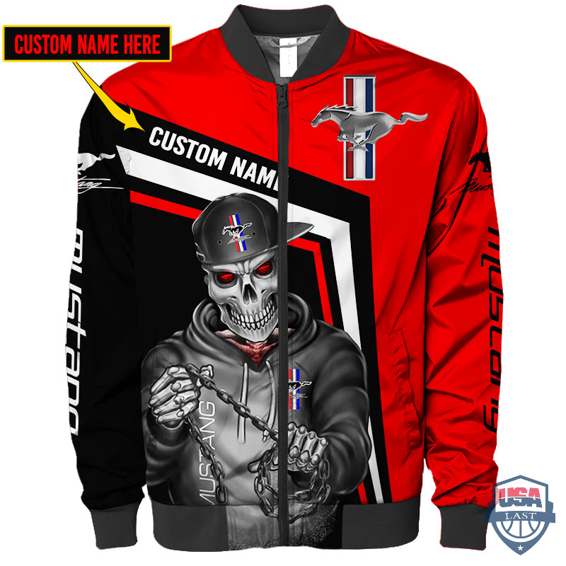 NEW Personalized Ford Mustang Ghost Rider Bomber Jacket