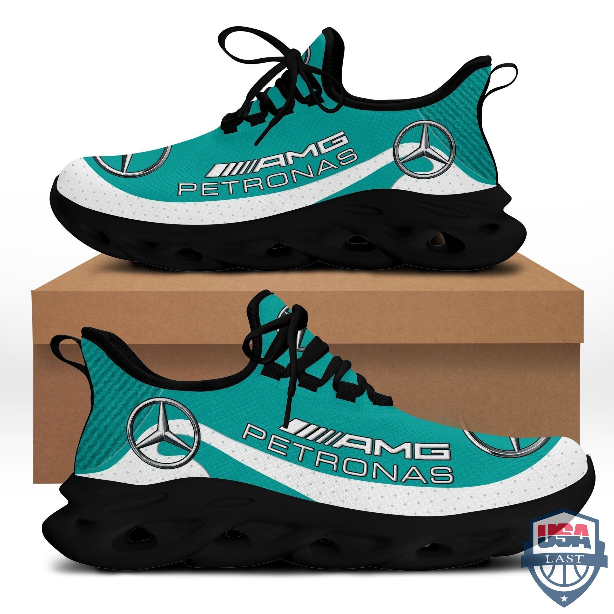 Mercedes-AMG Petronas F1 Running Shoes Turquoise And White