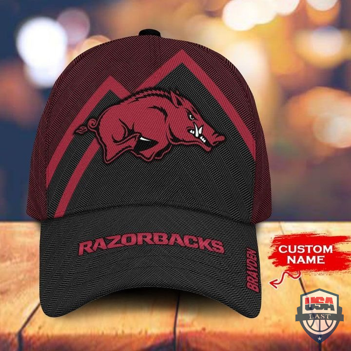 Arkansas Razorbacks NCAA Custom Name Hat Cap