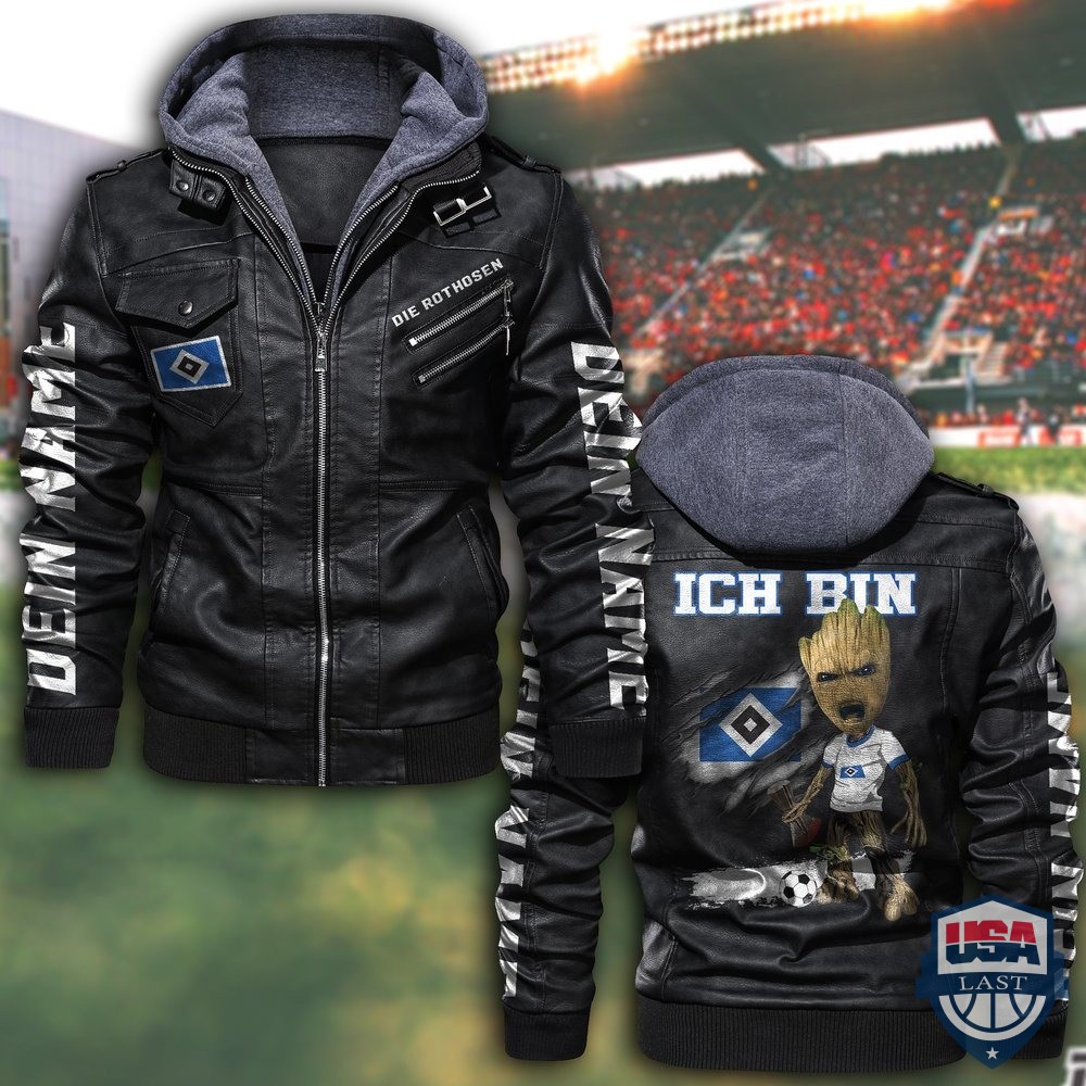Hamburger SV Custom Name Leather Jacket