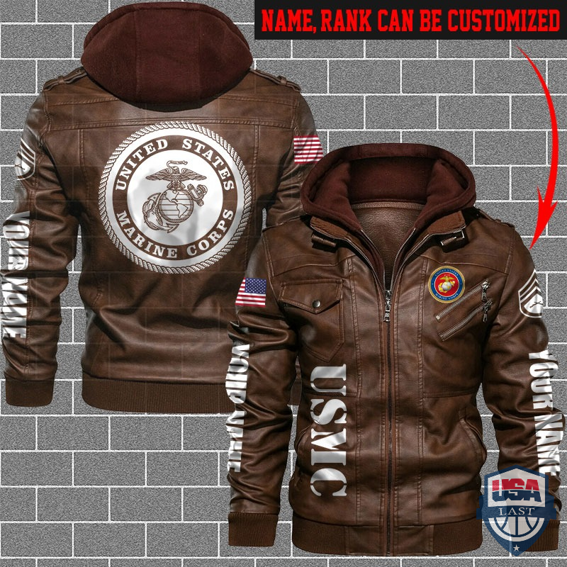 Personalized USMC Leather Jacket