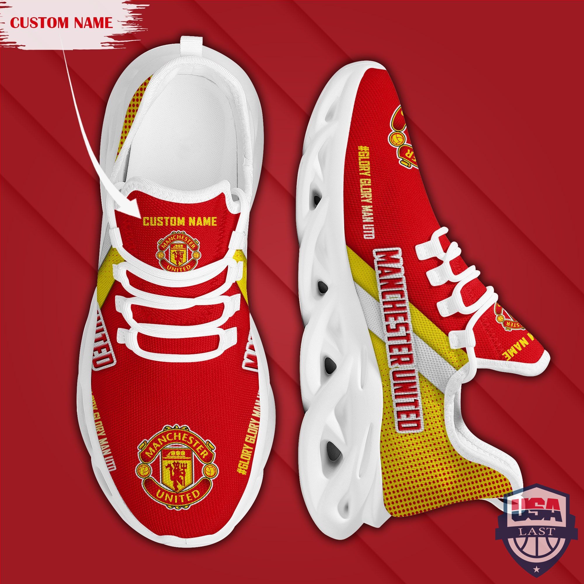 Manchester United Custom Name Max Soul Shoes