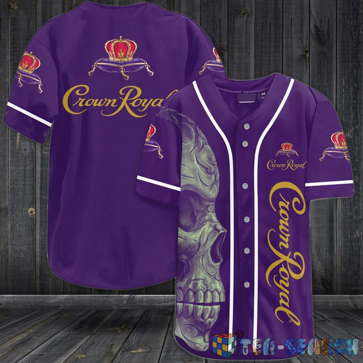 Hot Crown Royal Skull Baseball Jersey Shirt