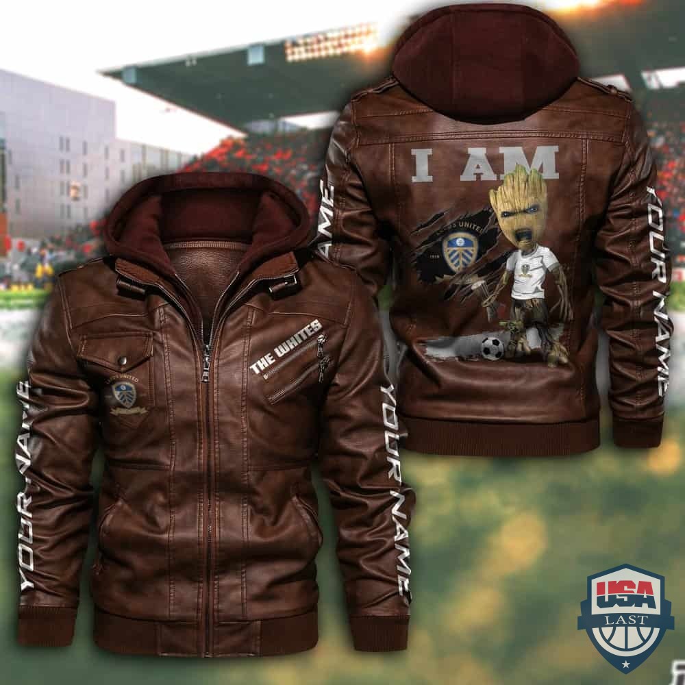 Customize Groot I Am Leicester City Fan Leather Jacket