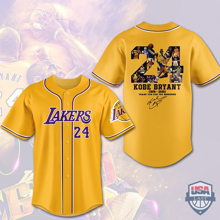 AMAZING Kobe Bryant 1976 2020 Thank You For The Memories Baseball Jersey Shirt