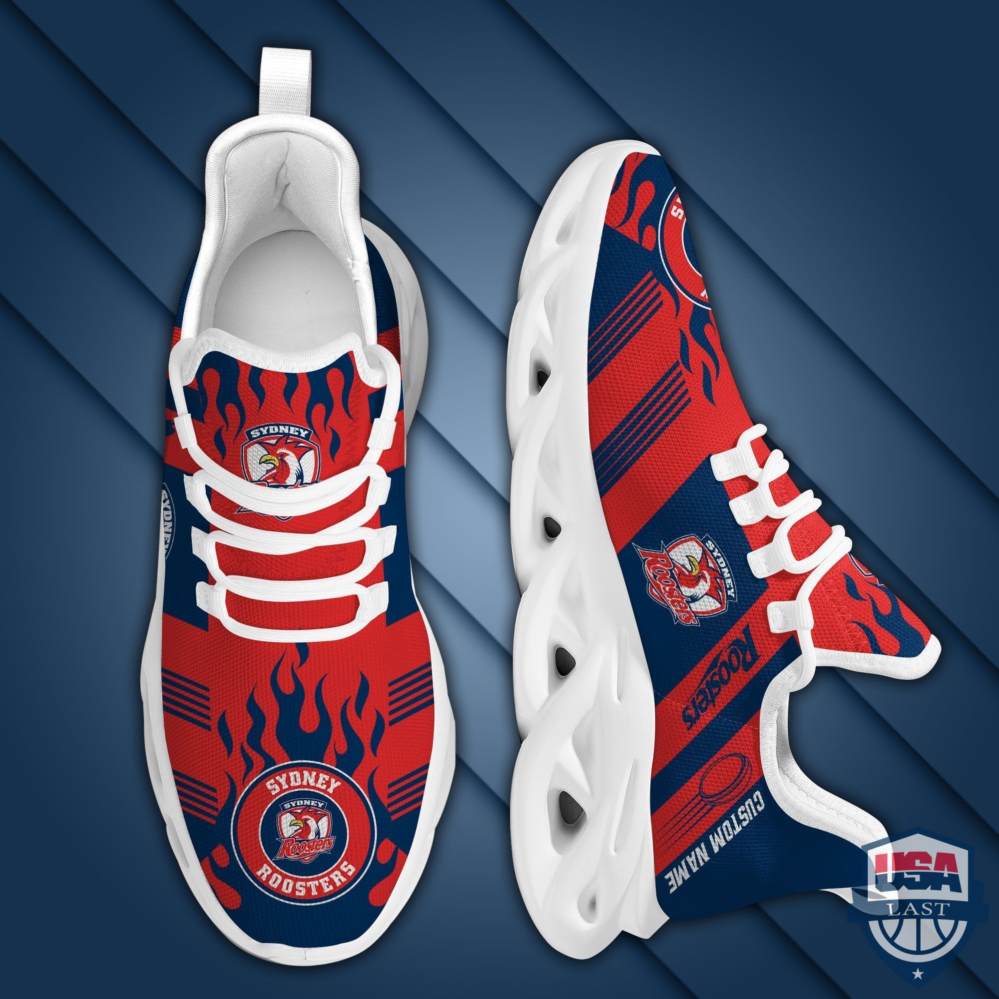 NRL Sydney Roosters Custom Name Max Soul Shoes