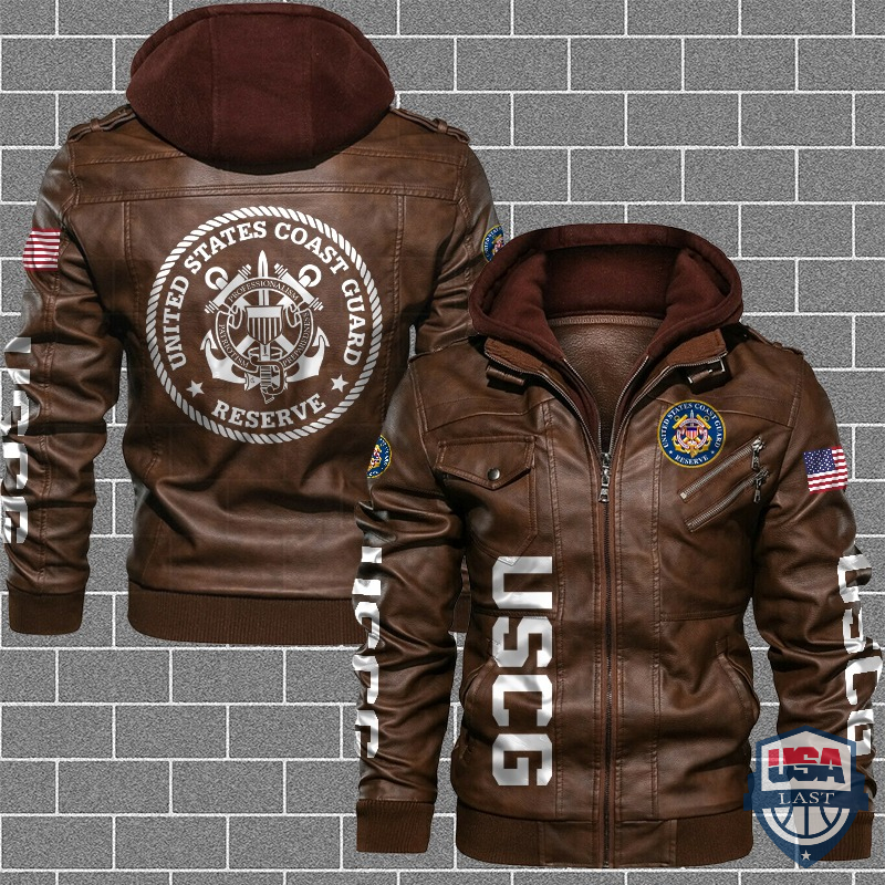 United States Coast Guard Leather Jacket