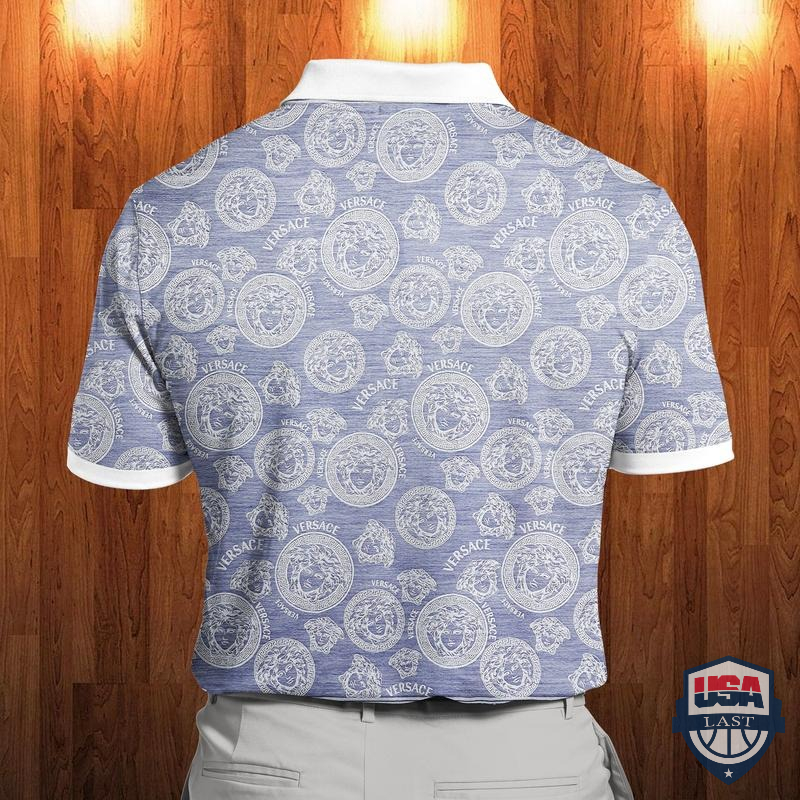 Versace Logo Pattern 3D Polo Shirt