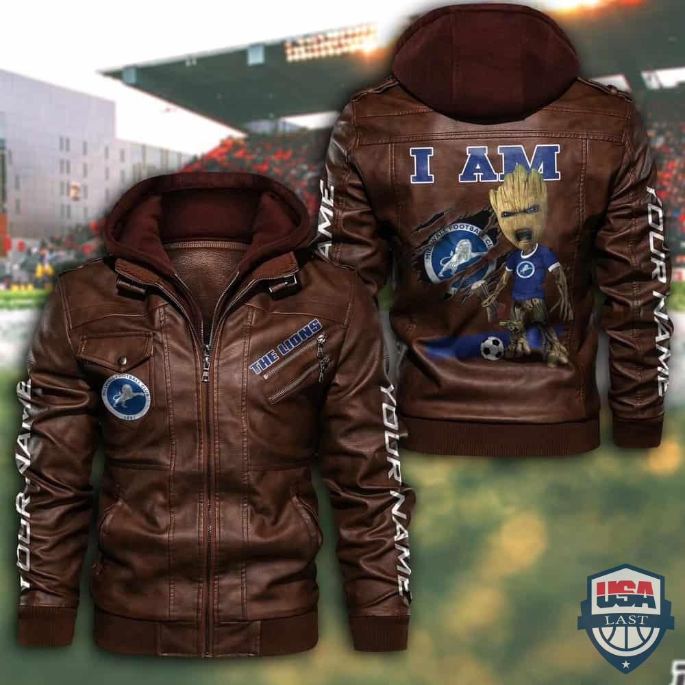 Customize Groot I Am Millwall Fan Leather Jacket