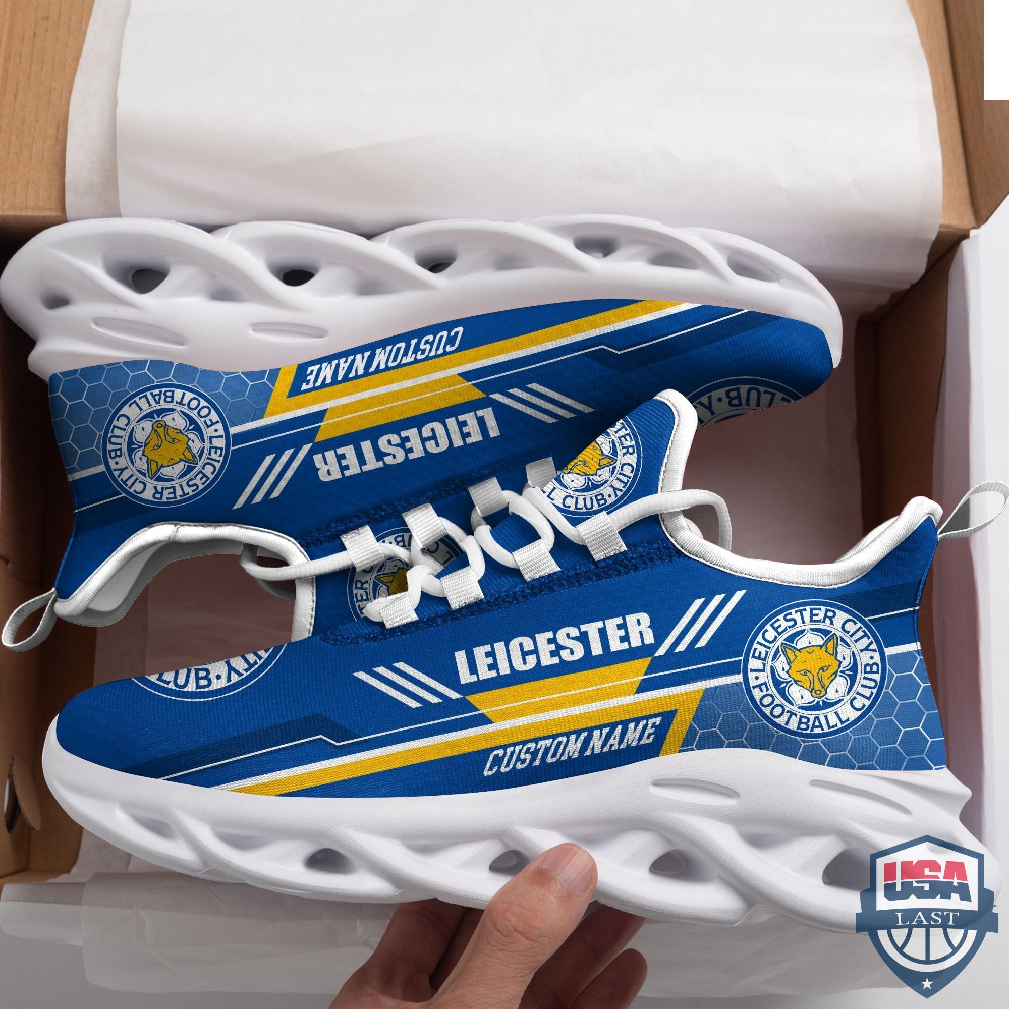 Leicester City Custom Name Max Soul Shoes