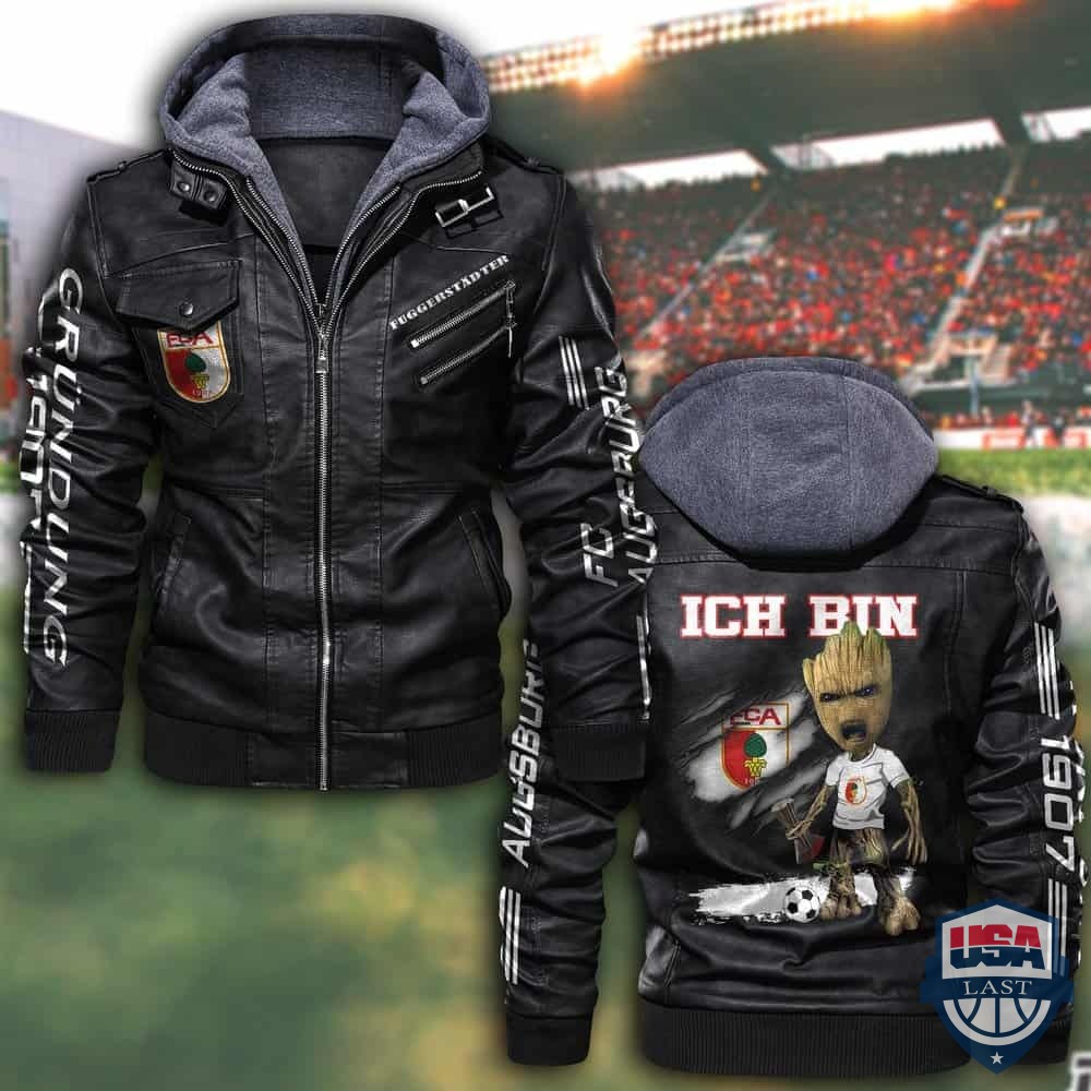 VfL Wolfsburg FC Hooded Leather Jacket