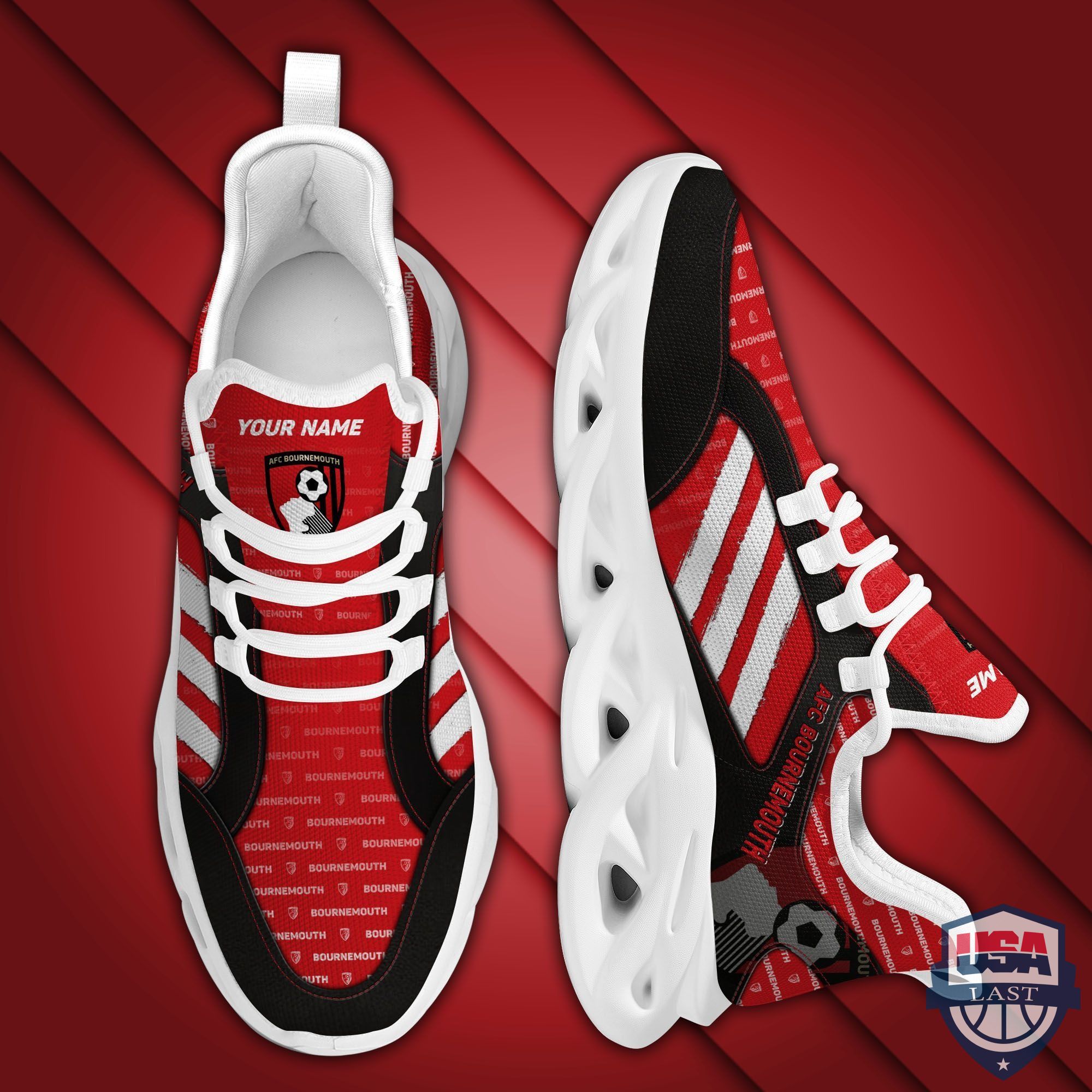 AFC Bournemouth Custom Name Max Soul Shoes