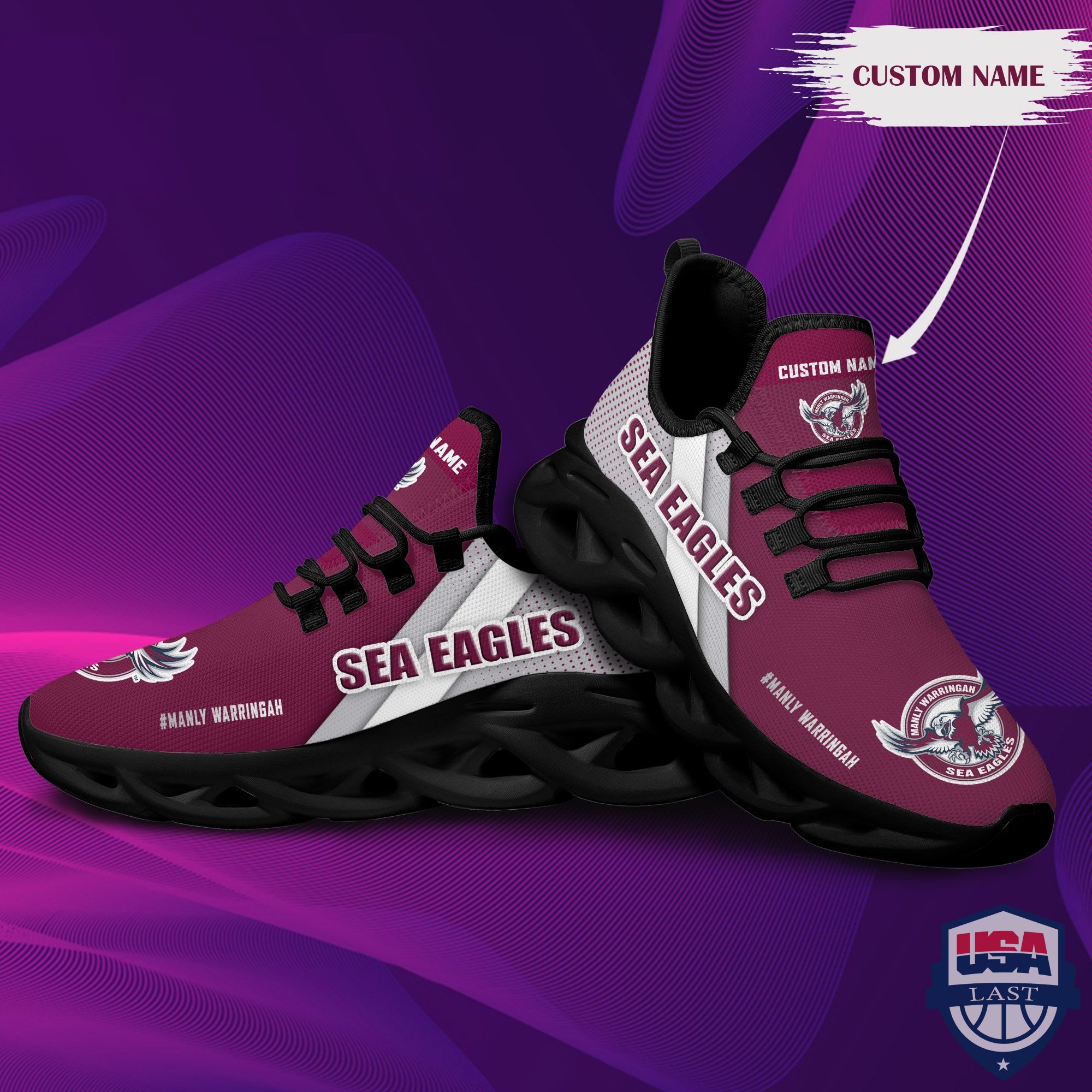 Personalized Manly Warringah Sea Eagle Max Soul Shoes