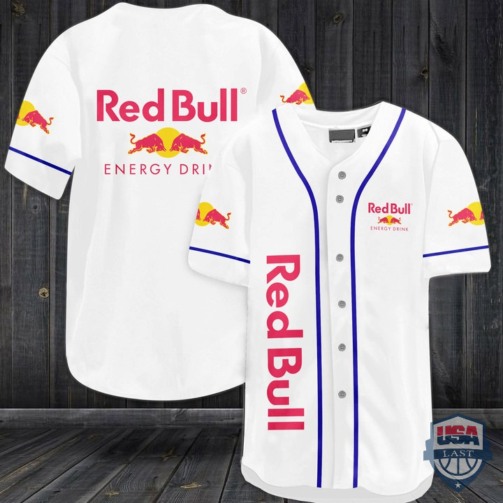 AMAZING Red Bull Energy Drink Baseball Jersey Shirt