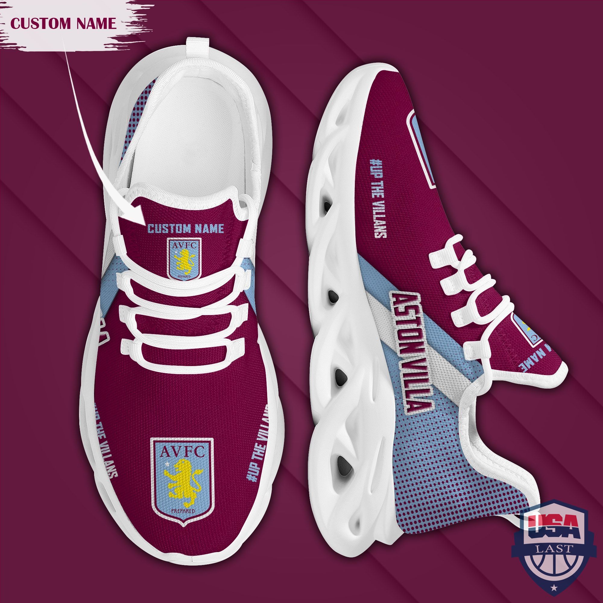 Aston Villa Custom Name Max Soul Shoes